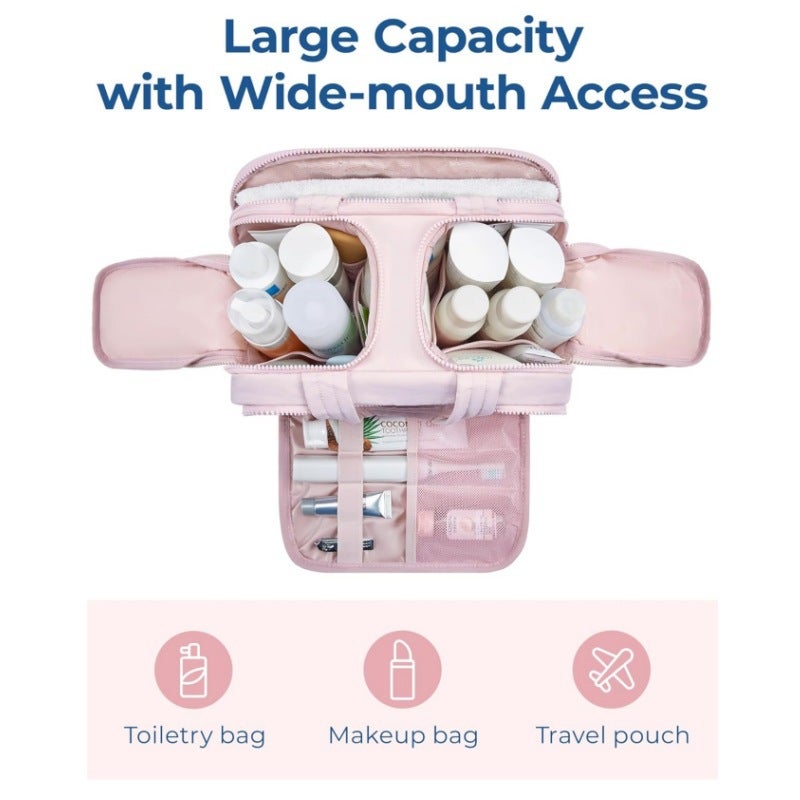 Toiletry Bag, Simple And Lightweight Large Wide Opening Toiletry Bag, Fluffy Cosmetic Bag Storage Bag, Travel Handbag - Image 2